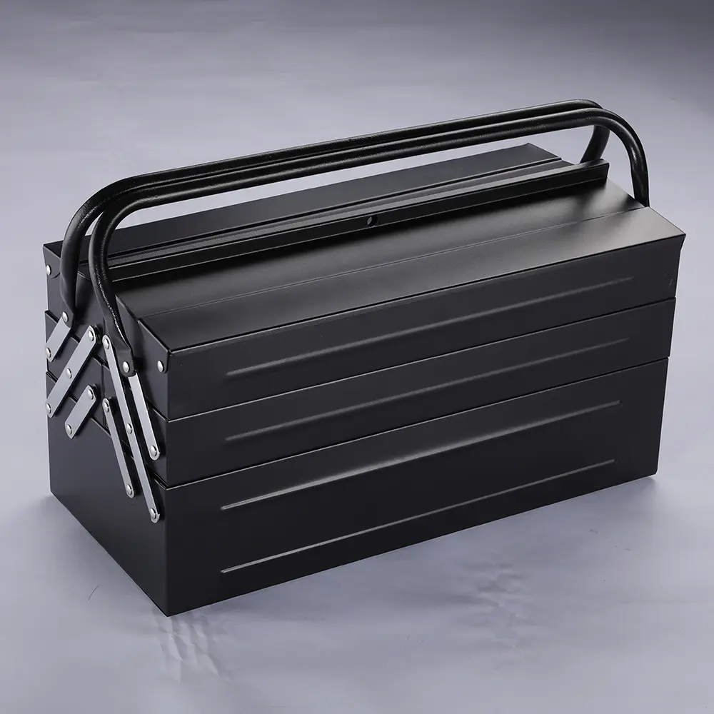 What are the safety features of the tool box skip design?